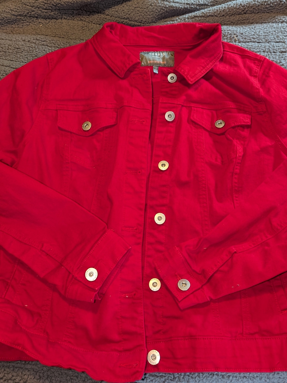 Torrid Red Denim Jacket